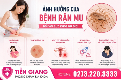 Tác hại nguy hiểm của bệnh rận mu